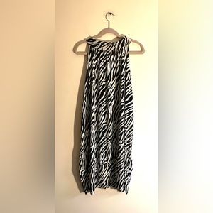 OBJEX vintage zebra print dress size 3X with bottom cuff